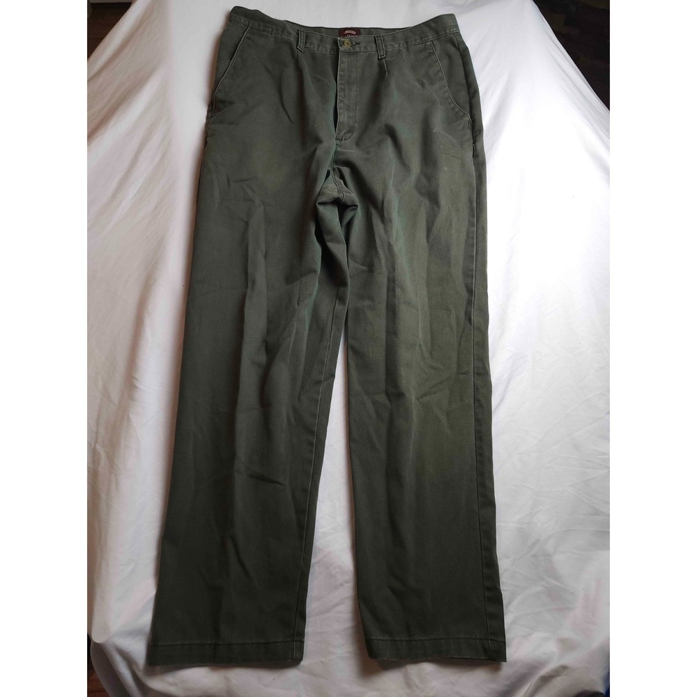 Vtg 90s Riders Casuals Pants Mens 36x31 Olive Green Earthy Gorpcore Workwear Y2K